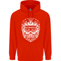 Downhill Mountain Biking Helmet DH MTB Mens 80% Cotton Hoodie Bright Red