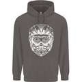 Downhill Mountain Biking Helmet DH MTB Mens 80% Cotton Hoodie Charcoal