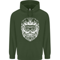 Downhill Mountain Biking Helmet DH MTB Mens 80% Cotton Hoodie Forest Green