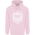 Downhill Mountain Biking Helmet DH MTB Mens 80% Cotton Hoodie Light Pink