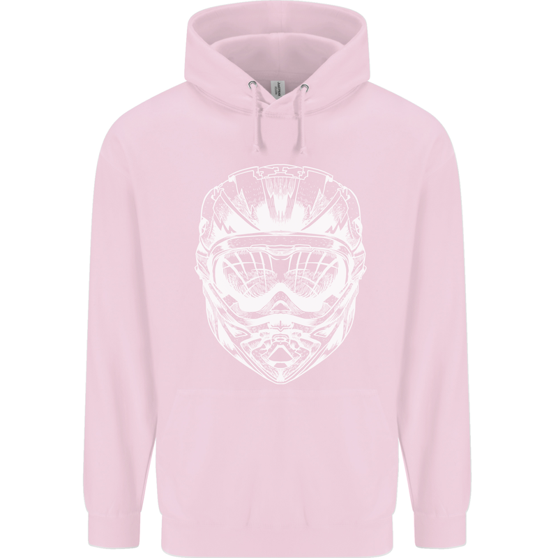 Downhill Mountain Biking Helmet DH MTB Mens 80% Cotton Hoodie Light Pink