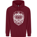 Downhill Mountain Biking Helmet DH MTB Mens 80% Cotton Hoodie Maroon