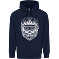 Downhill Mountain Biking Helmet DH MTB Mens 80% Cotton Hoodie Navy Blue