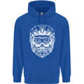Downhill Mountain Biking Helmet DH MTB Mens 80% Cotton Hoodie Royal Blue