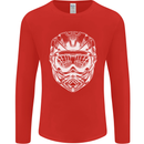 Downhill Mountain Biking Helmet DH MTB Mens Long Sleeve T-Shirt Red