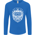 Downhill Mountain Biking Helmet DH MTB Mens Long Sleeve T-Shirt Royal Blue