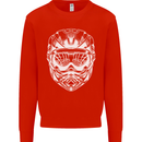 Downhill Mountain Biking Helmet DH MTB Mens Sweatshirt Jumper Bright Red