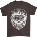 Downhill Mountain Biking Helmet DH MTB Mens T-Shirt 100% Cotton Dark Chocolate