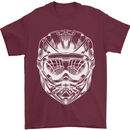 Downhill Mountain Biking Helmet DH MTB Mens T-Shirt 100% Cotton Maroon