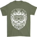 Downhill Mountain Biking Helmet DH MTB Mens T-Shirt 100% Cotton Military Green