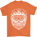 Downhill Mountain Biking Helmet DH MTB Mens T-Shirt 100% Cotton Orange