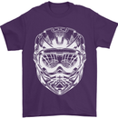 Downhill Mountain Biking Helmet DH MTB Mens T-Shirt 100% Cotton Purple
