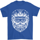 Downhill Mountain Biking Helmet DH MTB Mens T-Shirt 100% Cotton Royal Blue