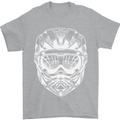 Downhill Mountain Biking Helmet DH MTB Mens T-Shirt 100% Cotton Sports Grey
