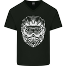 Downhill Mountain Biking Helmet DH MTB Mens V-Neck Cotton T-Shirt Black