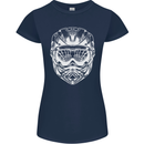 Downhill Mountain Biking Helmet DH MTB Womens Petite Cut T-Shirt Navy Blue