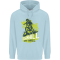 Downhill Mountain Biking My Thrill Cycling Childrens Kids Hoodie Light Blue