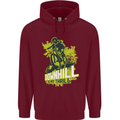 Downhill Mountain Biking My Thrill Cycling Childrens Kids Hoodie Maroon