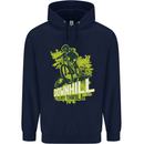 Downhill Mountain Biking My Thrill Cycling Childrens Kids Hoodie Navy Blue