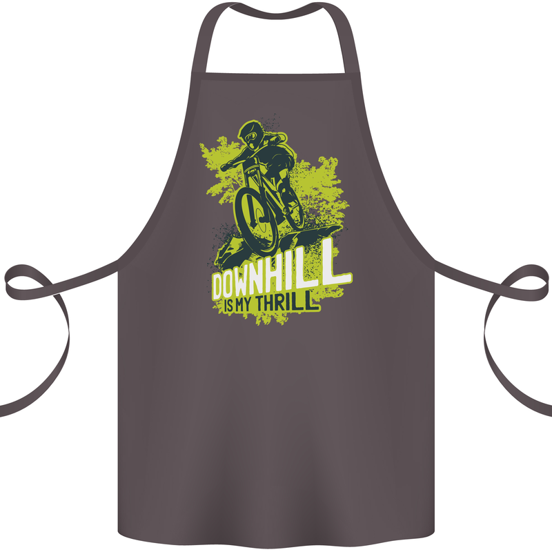 Downhill Mountain Biking My Thrill Cycling Cotton Apron 100% Organic Dark Grey