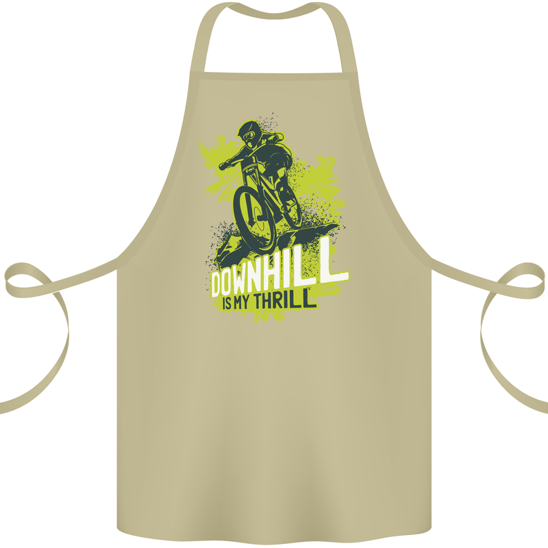 Downhill Mountain Biking My Thrill Cycling Cotton Apron 100% Organic Khaki