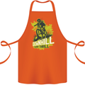 Downhill Mountain Biking My Thrill Cycling Cotton Apron 100% Organic Orange
