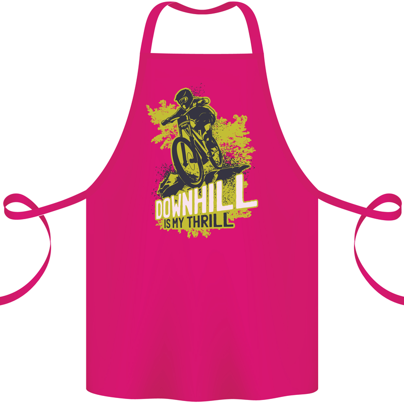 Downhill Mountain Biking My Thrill Cycling Cotton Apron 100% Organic Pink