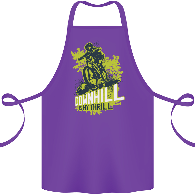 Downhill Mountain Biking My Thrill Cycling Cotton Apron 100% Organic Purple