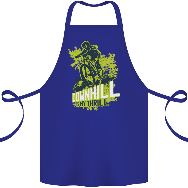 Downhill Mountain Biking My Thrill Cycling Cotton Apron 100% Organic Royal Blue