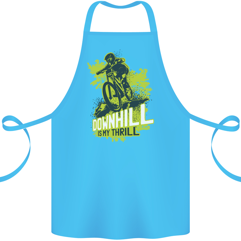 Downhill Mountain Biking My Thrill Cycling Cotton Apron 100% Organic Turquoise