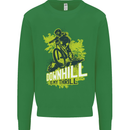 Downhill Mountain Biking My Thrill Cycling Kids Sweatshirt Jumper Irish Green