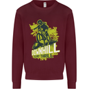 Downhill Mountain Biking My Thrill Cycling Kids Sweatshirt Jumper Maroon