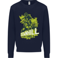 Downhill Mountain Biking My Thrill Cycling Kids Sweatshirt Jumper Navy Blue