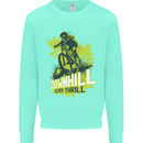 Downhill Mountain Biking My Thrill Cycling Kids Sweatshirt Jumper Peppermint