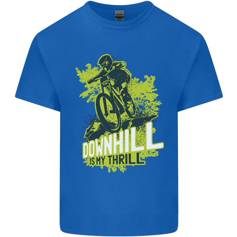 Downhill Mountain Biking My Thrill Cycling Kids T-Shirt Childrens Royal Blue