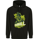 Downhill Mountain Biking My Thrill Cycling Mens 80% Cotton Hoodie Black