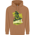 Downhill Mountain Biking My Thrill Cycling Mens 80% Cotton Hoodie Caramel Latte