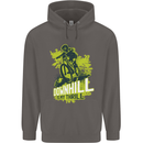 Downhill Mountain Biking My Thrill Cycling Mens 80% Cotton Hoodie Charcoal