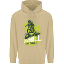 Downhill Mountain Biking My Thrill Cycling Mens 80% Cotton Hoodie Sand