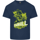 Downhill Mountain Biking My Thrill Cycling Mens Cotton T-Shirt Tee Top Navy Blue