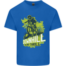 Downhill Mountain Biking My Thrill Cycling Mens Cotton T-Shirt Tee Top Royal Blue