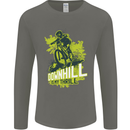 Downhill Mountain Biking My Thrill Cycling Mens Long Sleeve T-Shirt Charcoal