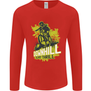 Downhill Mountain Biking My Thrill Cycling Mens Long Sleeve T-Shirt Red