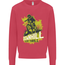 Downhill Mountain Biking My Thrill Cycling Mens Sweatshirt Jumper Heliconia