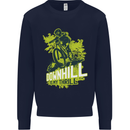 Downhill Mountain Biking My Thrill Cycling Mens Sweatshirt Jumper Navy Blue