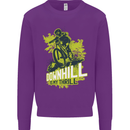 Downhill Mountain Biking My Thrill Cycling Mens Sweatshirt Jumper Purple