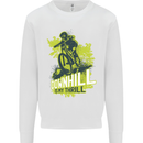 Downhill Mountain Biking My Thrill Cycling Mens Sweatshirt Jumper White
