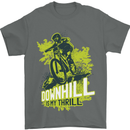 Downhill Mountain Biking My Thrill Cycling Mens T-Shirt Cotton Gildan Charcoal