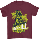 Downhill Mountain Biking My Thrill Cycling Mens T-Shirt Cotton Gildan Maroon
