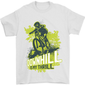 Downhill Mountain Biking My Thrill Cycling Mens T-Shirt Cotton Gildan White